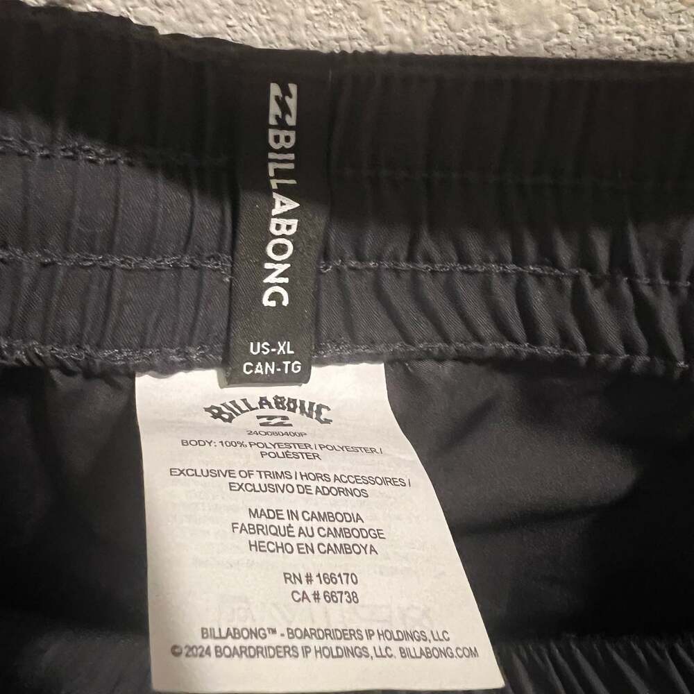 Billabong So Swell 3" Black Boardshorts Swim Cover-Up Shorts XL - Picture 5 of 5